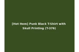 [Hot Item] Punk Black T-Shirt with Skull Printing (T-376)