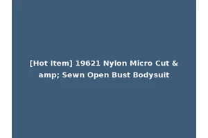[Hot Item] 19621 Nylon Micro Cut &amp; Sewn Open Bust Bodysuit