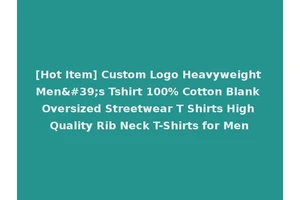[Hot Item] Custom Logo Heavyweight Men's Tshirt 100% Cotton Blank Oversized Streetwear T Shirts High Quality Rib Neck T-Shirts for Men