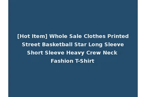[Hot Item] Whole Sale Clothes Printed Street Basketball Star Long Sleeve Short Sleeve Heavy Crew Neck Fashion T-Shirt