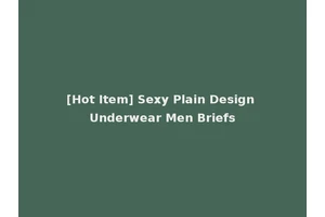 [Hot Item] Sexy Plain Design Underwear Men Briefs