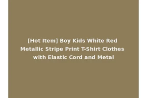 [Hot Item] Boy Kids White Red Metallic Stripe Print T-Shirt Clothes with Elastic Cord and Metal