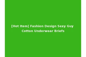 [Hot Item] Fashion Design Sexy Guy Cotton Underwear Briefs