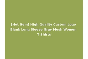 [Hot Item] High Quality Custom Logo Blank Long Sleeve Gray Mesh Women T Shirts