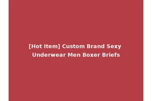 [Hot Item] Custom Brand Sexy Underwear Men Boxer Briefs