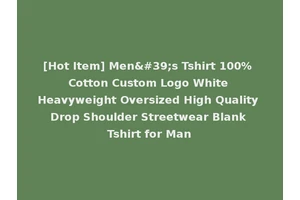 [Hot Item] Men's Tshirt 100% Cotton Custom Logo White Heavyweight Oversized High Quality Drop Shoulder Streetwear Blank Tshirt for Man