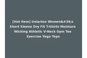 [Hot Item] Uniartoo Women's Short Sleeve Dry Fit T-Shirts Moisture Wicking Athletic V-Neck Gym Tee Exercise Yoga Tops