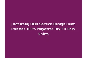 [Hot Item] OEM Service Design Heat Transfer 100% Polyester Dry Fit Polo Shirts