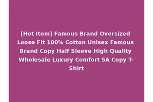 [Hot Item] Famous Brand Oversized Loose Fit 100% Cotton Unisex Famous Brand Copy Half Sleeve High Quality Wholesale Luxury Comfort 5A Copy T-Shirt