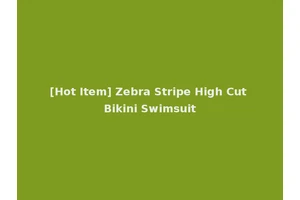 [Hot Item] Zebra Stripe High Cut Bikini Swimsuit