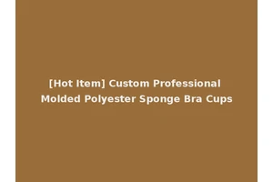 [Hot Item] Custom Professional Molded Polyester Sponge Bra Cups