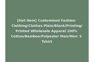 [Hot Item] Customized Fashion Clothing/Clothes Plain/Blank/Printing/Printed Wholesale Apparel 100% Cotton/Bamboo/Polyester Man/Men′ S Tshirt