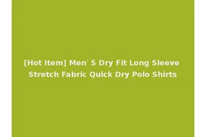 [Hot Item] Men′ S Dry Fit Long Sleeve Stretch Fabric Quick Dry Polo Shirts