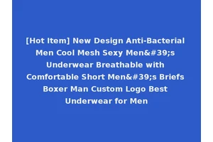 [Hot Item] New Design Anti-Bacterial Men Cool Mesh Sexy Men's Underwear Breathable with Comfortable Short Men's Briefs Boxer Man Custom Logo Best Underwear for Men