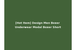 [Hot Item] Design Men Boxer Underwear Modal Boxer Short