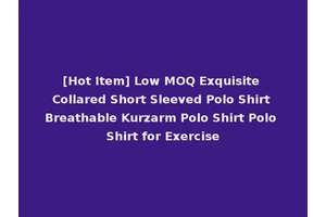 [Hot Item] Low MOQ Exquisite Collared Short Sleeved Polo Shirt Breathable Kurzarm Polo Shirt Polo Shirt for Exercise