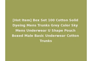 [Hot Item] Box Set 100 Cotton Solid Dyeing Mens Trunks Grey Color Sky Mens Underwear U Shape Pouch Boxed Male Basic Underwear Cotton Trunks