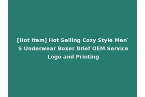 [Hot Item] Hot Selling Cozy Style Men′ S Underwear Boxer Brief OEM Service Logo and Printing