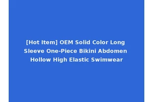[Hot Item] OEM Solid Color Long Sleeve One-Piece Bikini Abdomen Hollow High Elastic Swimwear