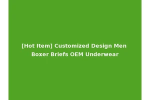 [Hot Item] Customized Design Men Boxer Briefs OEM Underwear