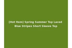 [Hot Item] Spring Summer Top Laced Blue Stripes Short Sleeve Top