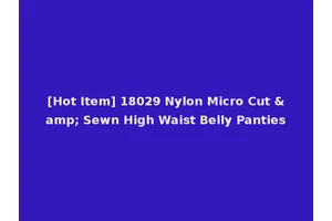 [Hot Item] 18029 Nylon Micro Cut &amp; Sewn High Waist Belly Panties