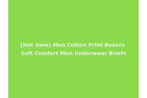 [Hot Item] Men Cotton Print Boxers Soft Comfort Men Underwear Briefs