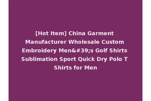 [Hot Item] China Garment Manufacturer Wholesale Custom Embroidery Men's Golf Shirts Sublimation Sport Quick Dry Polo T Shirts for Men