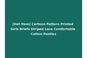 [Hot Item] Cartoon Pattern Printed Girls Briefs Striped Lace Comfortable Cotton Panties