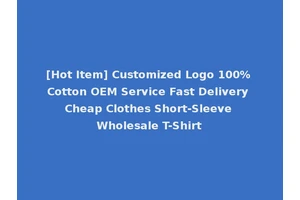 [Hot Item] Customized Logo 100% Cotton OEM Service Fast Delivery Cheap Clothes Short-Sleeve Wholesale T-Shirt
