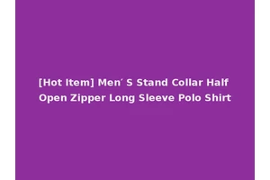[Hot Item] Men′ S Stand Collar Half Open Zipper Long Sleeve Polo Shirt