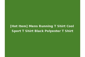 [Hot Item] Mens Running T Shirt Cool Sport T Shirt Black Polyester T Shirt