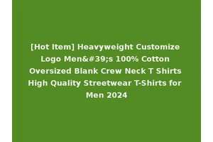 [Hot Item] Heavyweight Customize Logo Men's 100% Cotton Oversized Blank Crew Neck T Shirts High Quality Streetwear T-Shirts for Men 2024