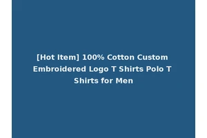 [Hot Item] 100% Cotton Custom Embroidered Logo T Shirts Polo T Shirts for Men