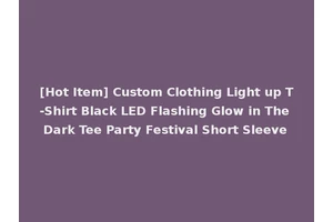 [Hot Item] Custom Clothing Light up T-Shirt Black LED Flashing Glow in The Dark Tee Party Festival Short Sleeve