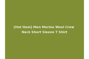 [Hot Item] Men Merino Wool Crew Neck Short Sleeve T Shirt