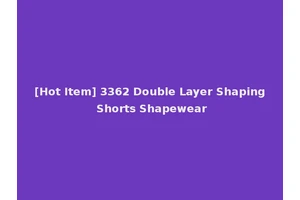 [Hot Item] 3362 Double Layer Shaping Shorts Shapewear