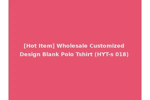 [Hot Item] Wholesale Customized Design Blank Polo Tshirt (HYT-s 018)