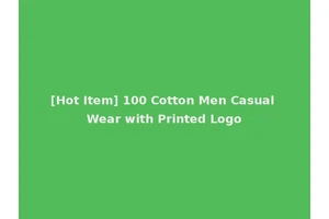 [Hot Item] 100 Cotton Men Casual Wear with Printed Logo