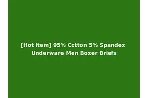 [Hot Item] 95% Cotton 5% Spandex Underware Men Boxer Briefs