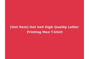 [Hot Item] Hot Sell High Quality Letter Printing Men T-Shirt