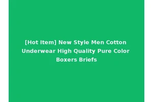 [Hot Item] New Style Men Cotton Underwear High Quality Pure Color Boxers Briefs
