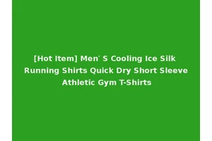 [Hot Item] Men′ S Cooling Ice Silk Running Shirts Quick Dry Short Sleeve Athletic Gym T-Shirts