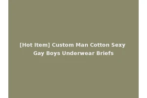 [Hot Item] Custom Man Cotton Sexy Gay Boys Underwear Briefs