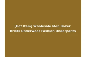 [Hot Item] Wholesale Men Boxer Briefs Underwear Fashion Underpants