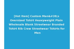 [Hot Item] Custom Men's Oversized Tshirt Heavyweight Plain Wholesale Blank Streetwear Branded Tshirt Rib Crew Streetwear Tshirts for Men