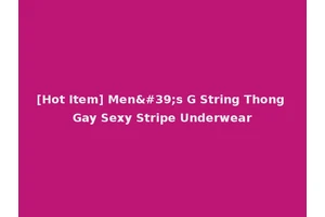 [Hot Item] Men's G String Thong Gay Sexy Stripe Underwear