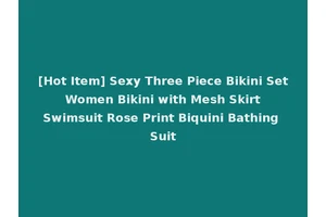 [Hot Item] Sexy Three Piece Bikini Set Women Bikini with Mesh Skirt Swimsuit Rose Print Biquini Bathing Suit