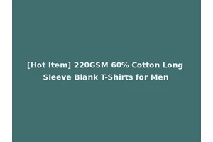 [Hot Item] 220GSM 60% Cotton Long Sleeve Blank T-Shirts for Men