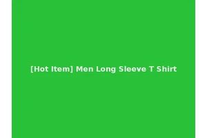 [Hot Item] Men Long Sleeve T Shirt